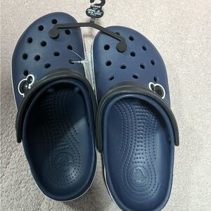 CROCS Blue Clogs with Colorful Accents